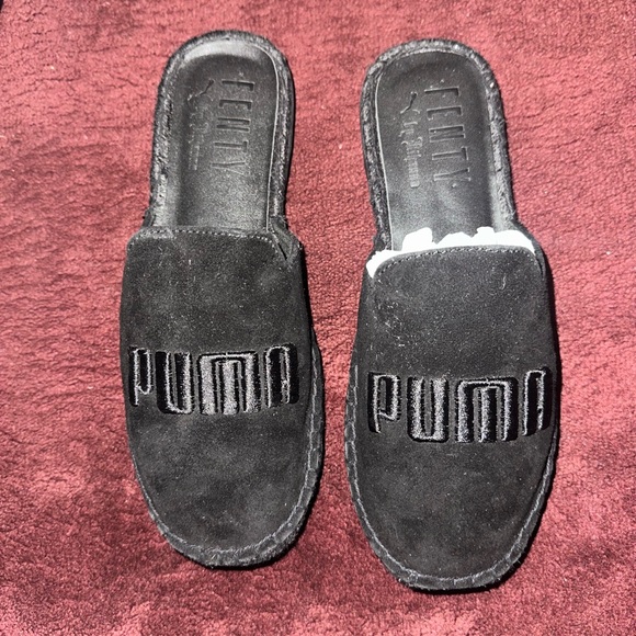PUMA x Fenty by Rihanna Espadrille Slides Sandals Puma Black 367685-01 Size 7.5 - Picture 11 of 14
